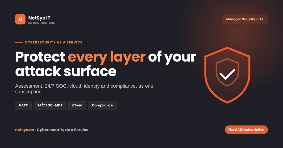 Layered network and cybersecurity protection across a UAE business environment